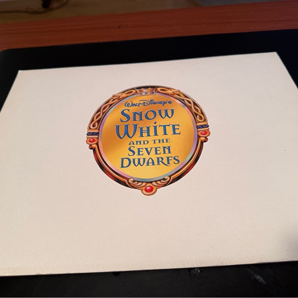 Disney 2001 Snow White Exclusive Lithograph set with portfolio